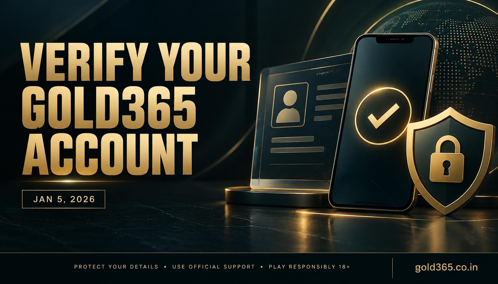 Banner for How to verify your Gold365 account