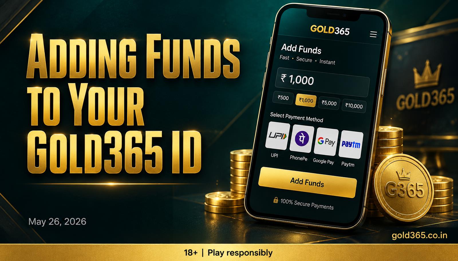 Banner for Adding Funds to Your Gold365 ID
