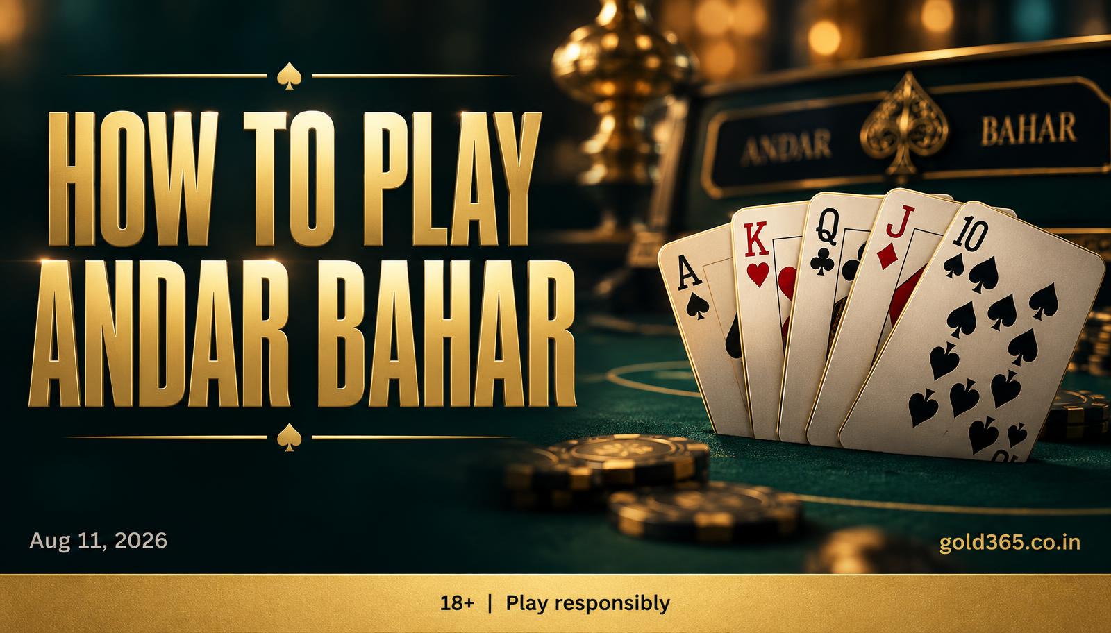 Banner for How to Play Andar Bahar on Gold365