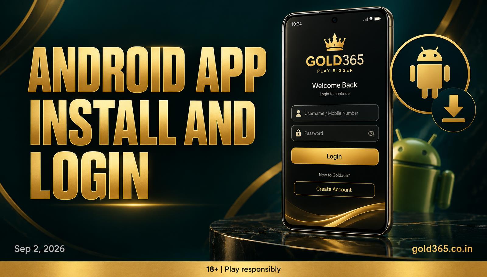 Banner for Gold365 Android App Guide: Installation and Login