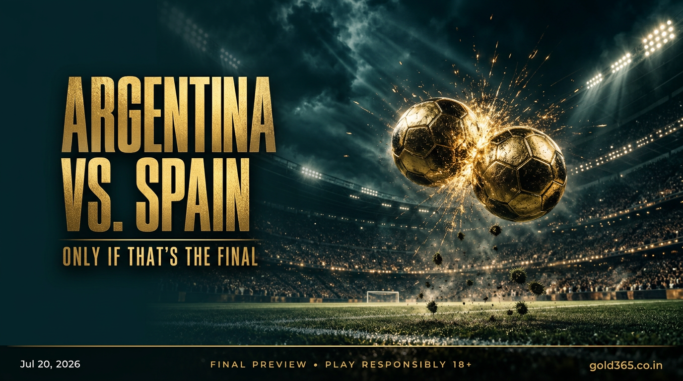 Banner for Argentina vs. Spain on Gold365 (Only If That's the Final)