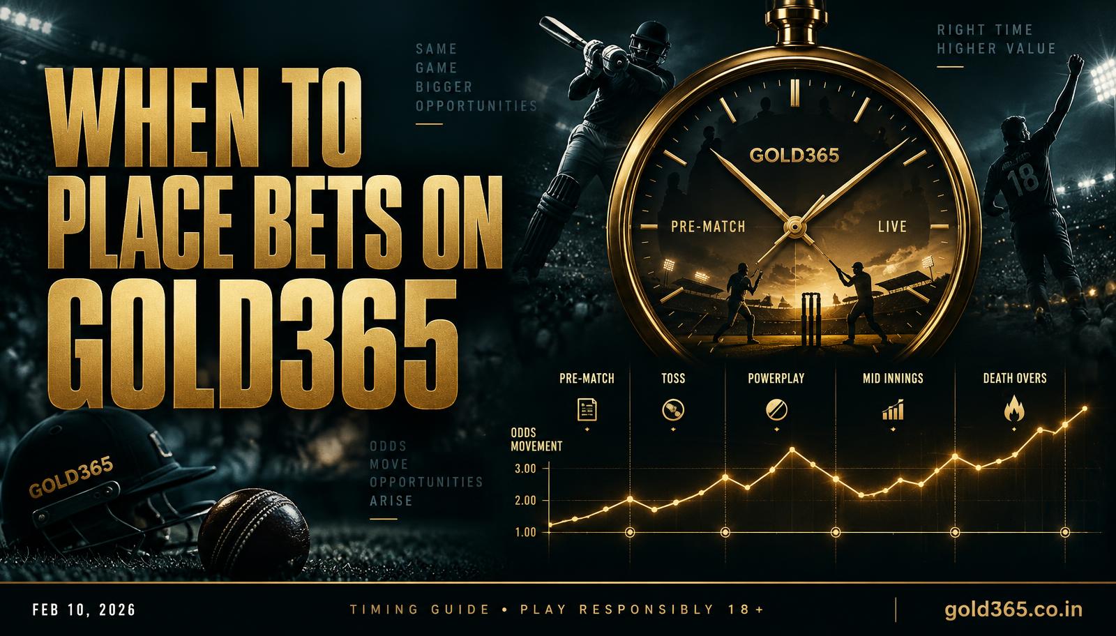 Banner for When to Place Bets on Gold365