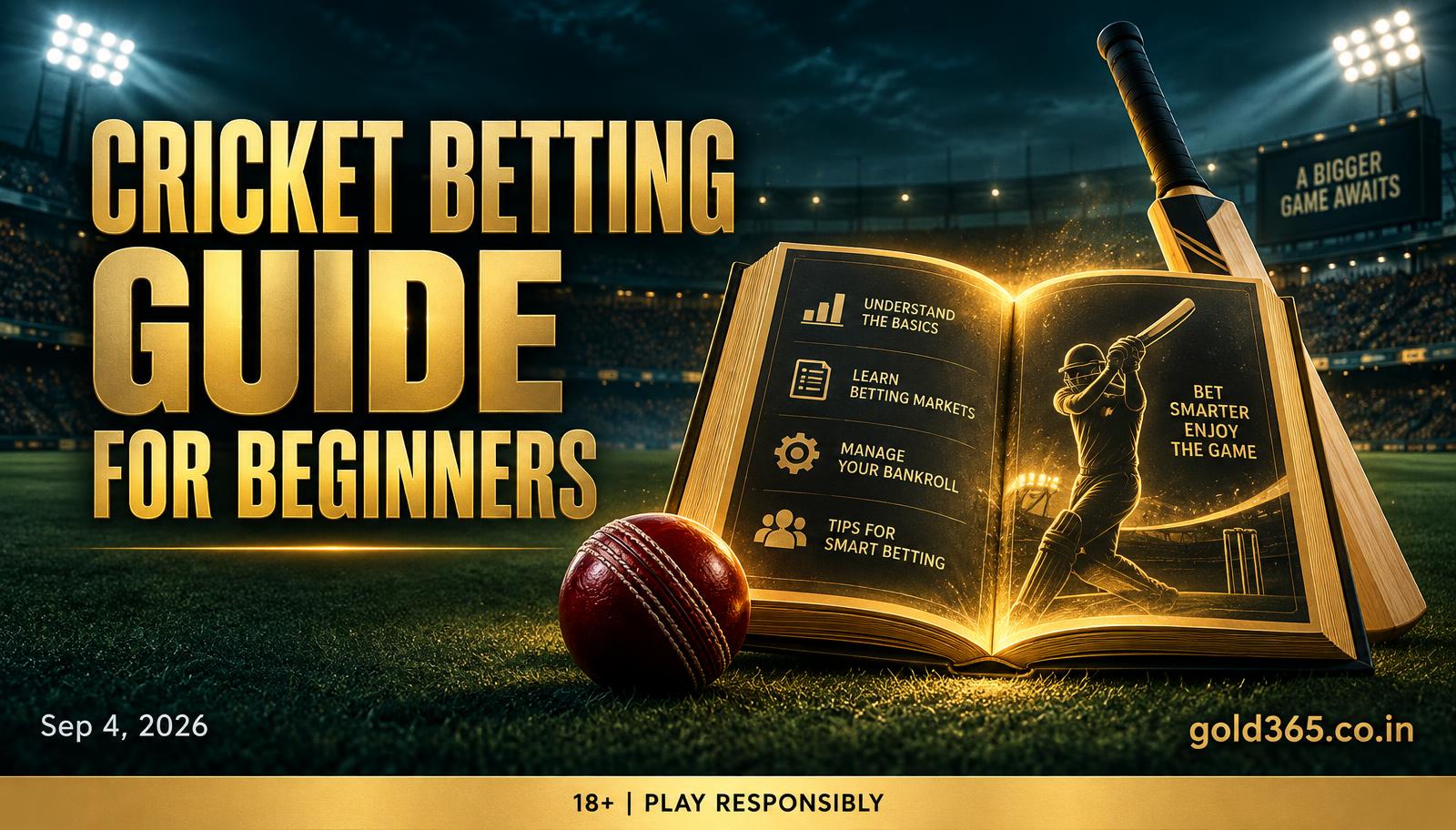 Banner for Gold365 Cricket Betting Guide for Beginners
