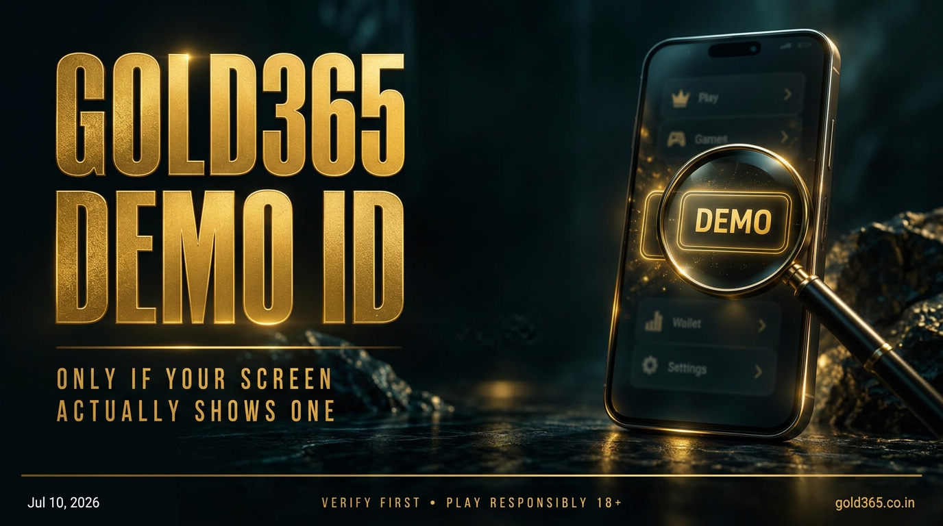 Banner for Gold365 Demo ID: Only If Your Screen Actually Shows One