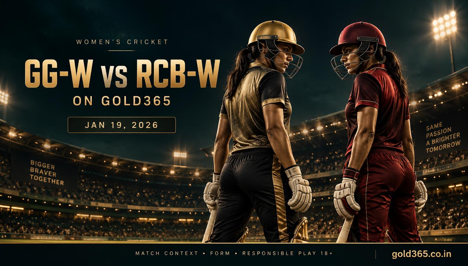 Banner for GG-W vs RCB-W on Gold365