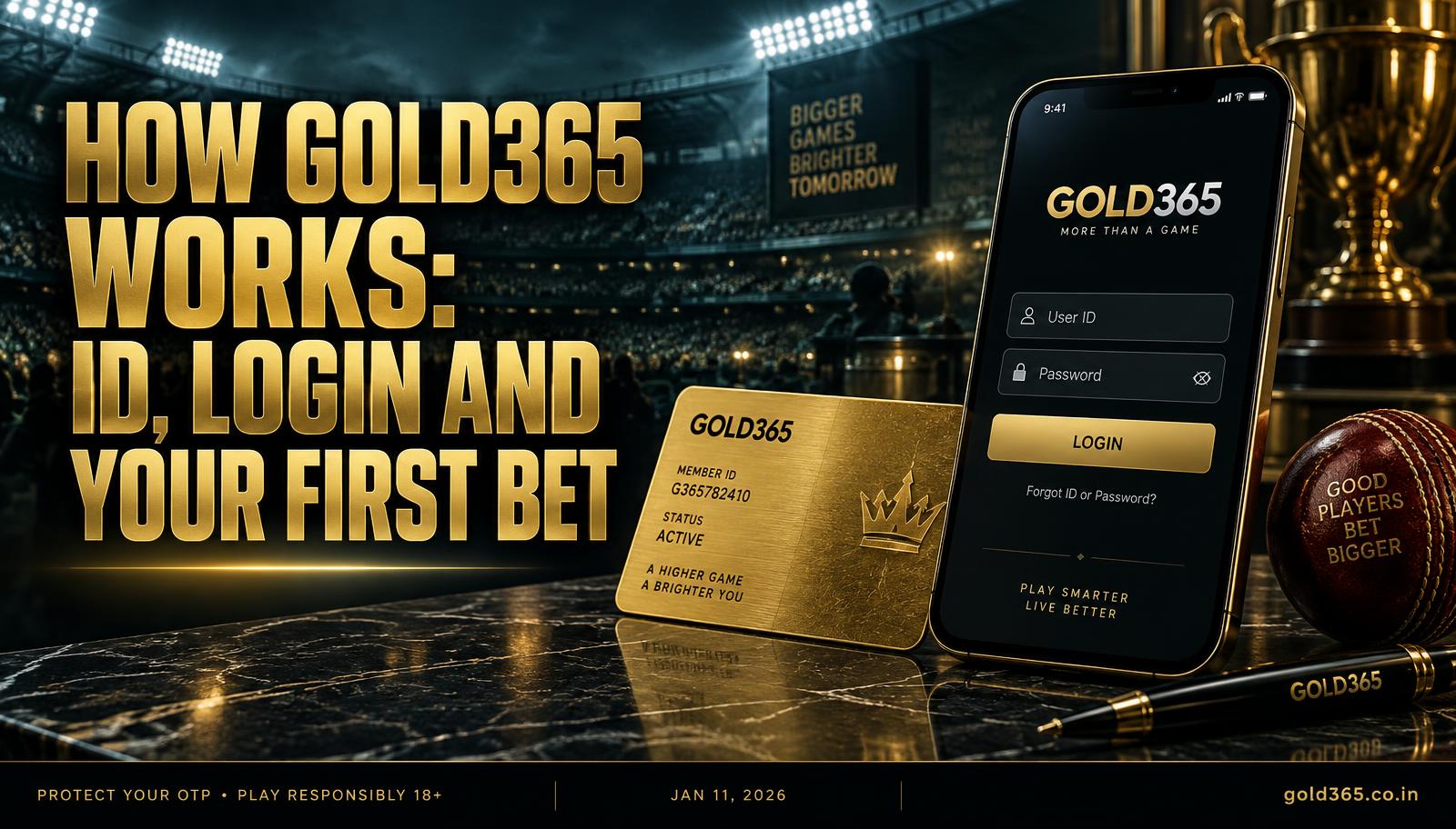 Banner for How Gold365 works: ID, login, and your first bet