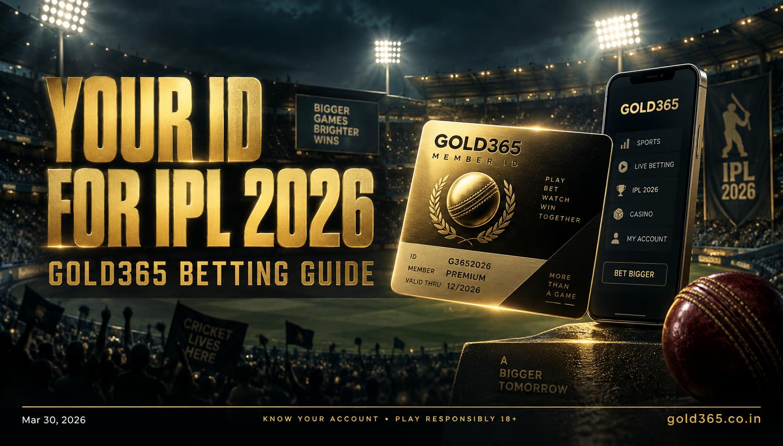 Banner for Your Gold365 ID for IPL 2026 Betting