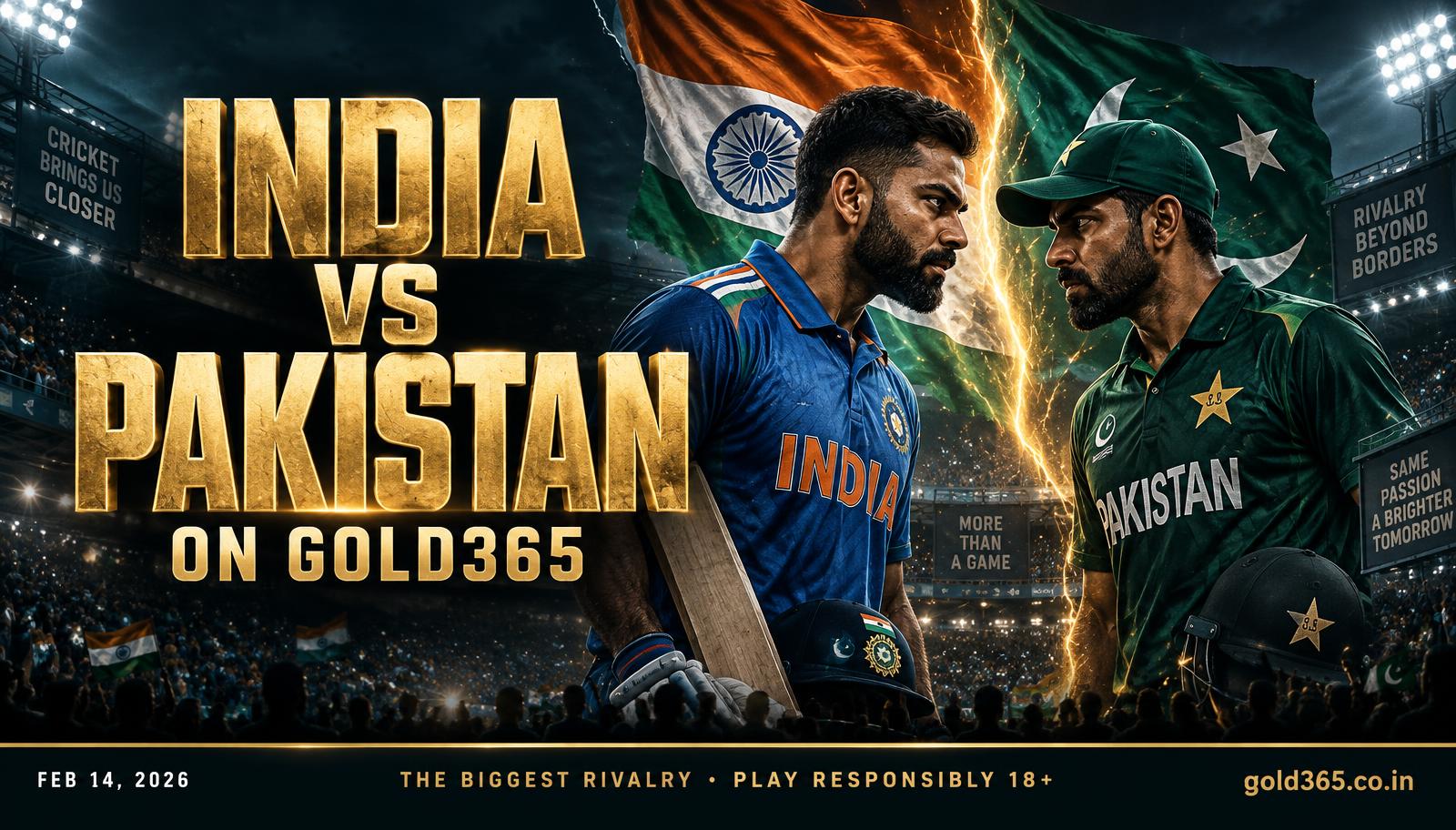 Banner for India vs Pakistan on Gold365