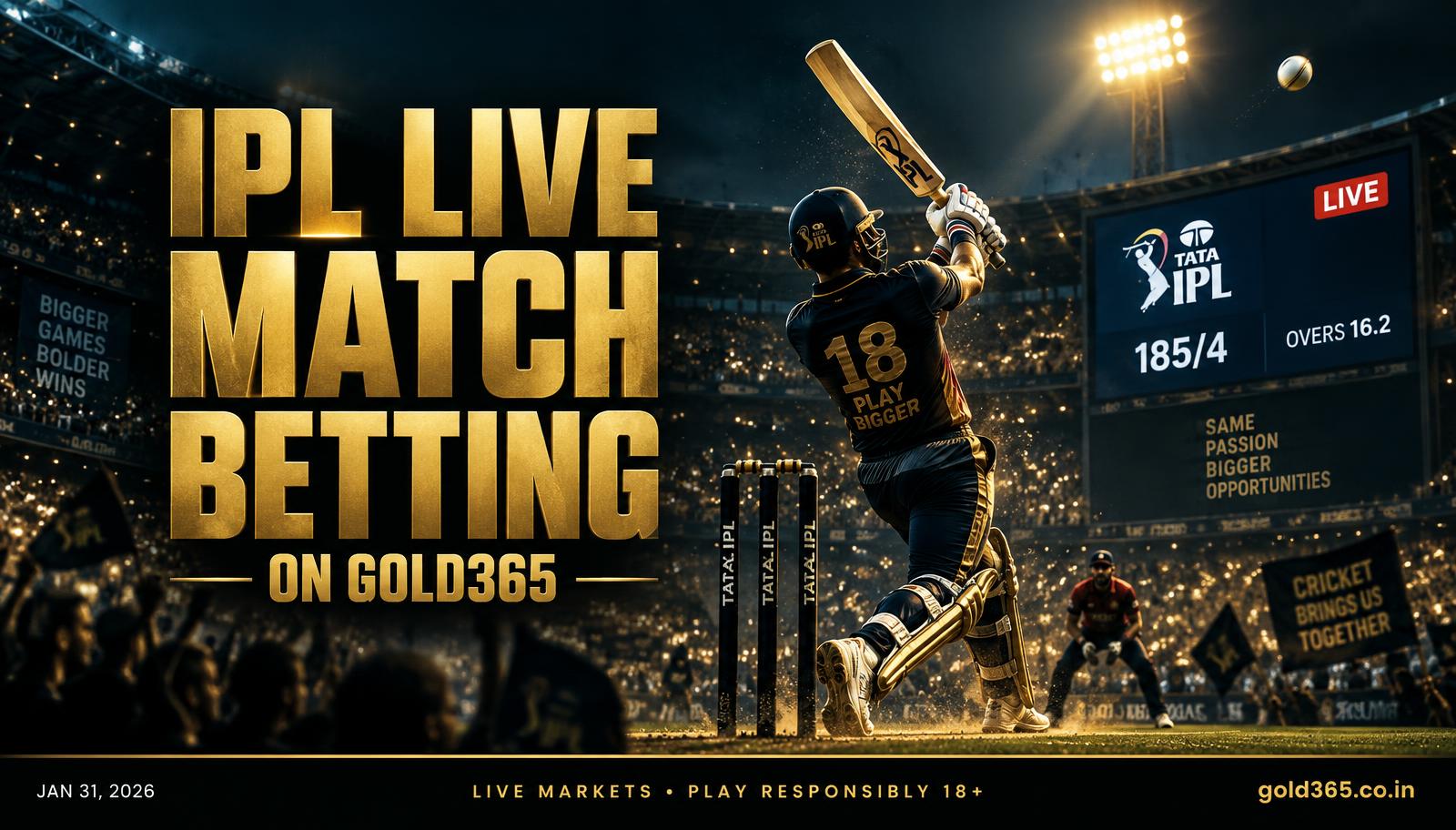 Banner for IPL Live Match Betting on Gold365