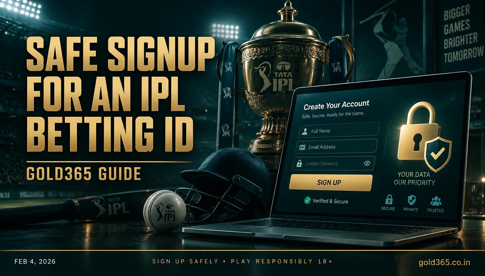 Banner for Safe Signup for an IPL Betting ID on Gold365