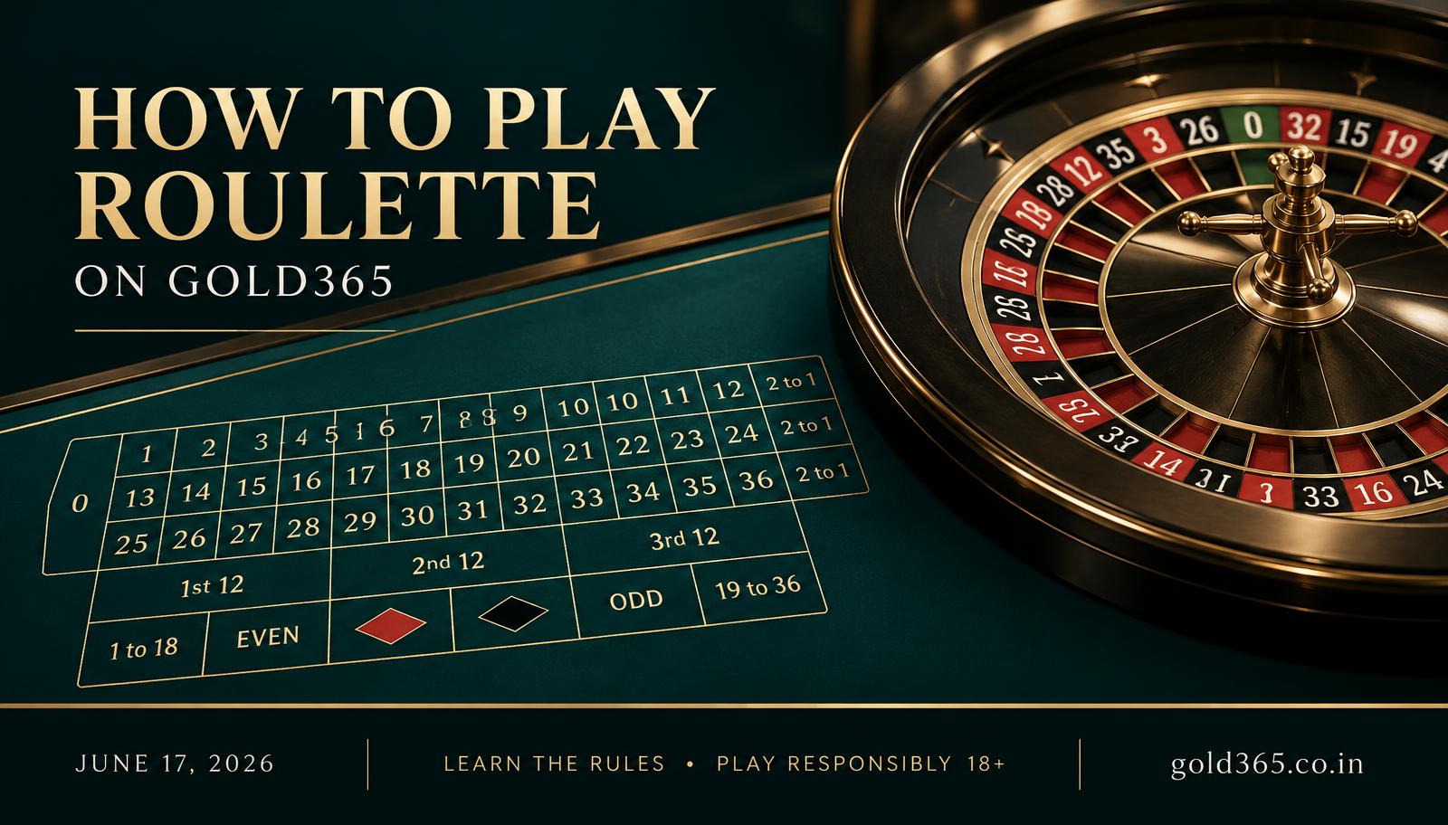 Banner for How to Play Roulette on Gold365