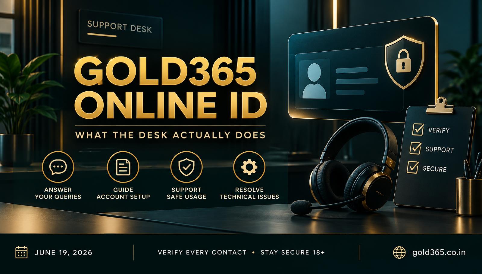 Banner for Gold365 Online Betting ID: What the Desk Actually Does