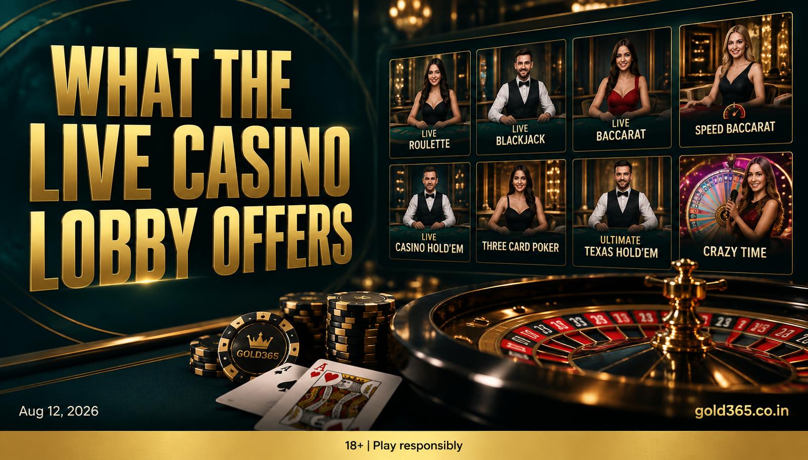 Banner for Live Casino on Gold365: What the Lobby Actually Offers