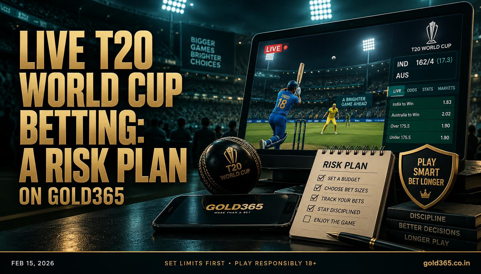 Banner for Live T20 World Cup Betting on Gold365: A Risk Plan