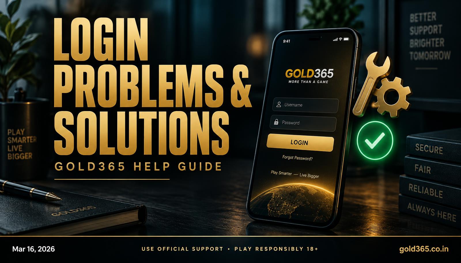 Banner for Gold365 Login Problems and Solutions