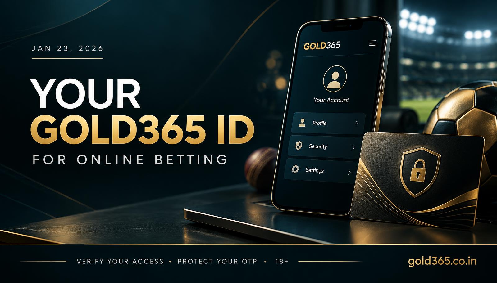 Banner for Your Gold365 ID for Online Betting