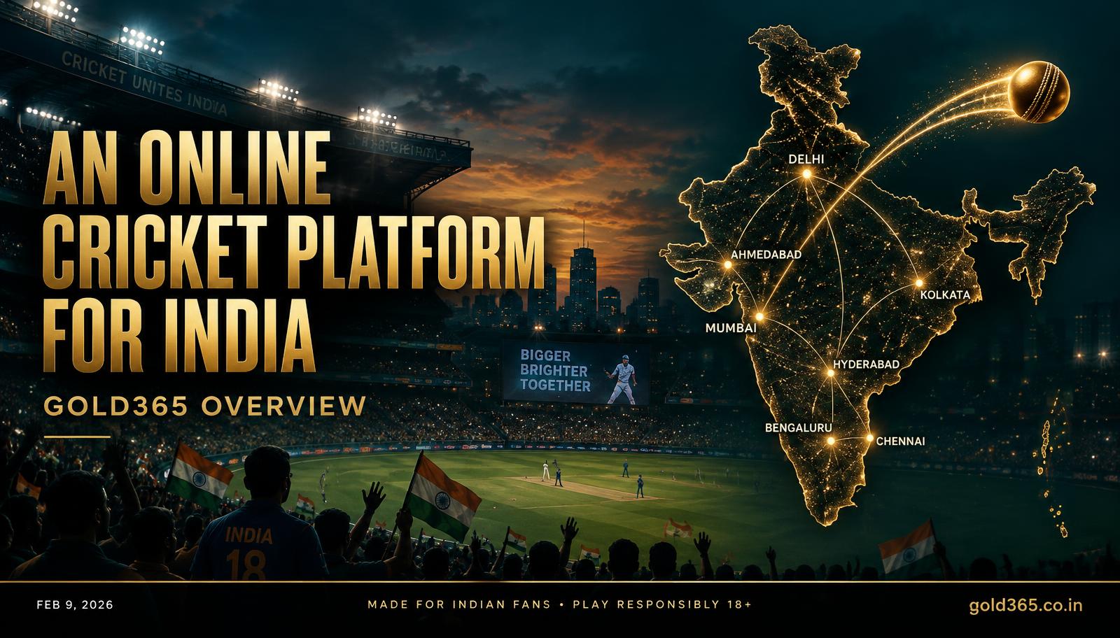 Banner for Gold365 as an Online Cricket Platform in India