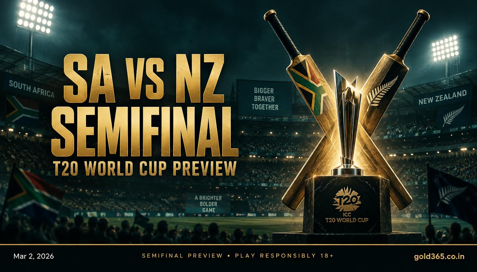 Banner for South Africa vs New Zealand semifinal on Gold365