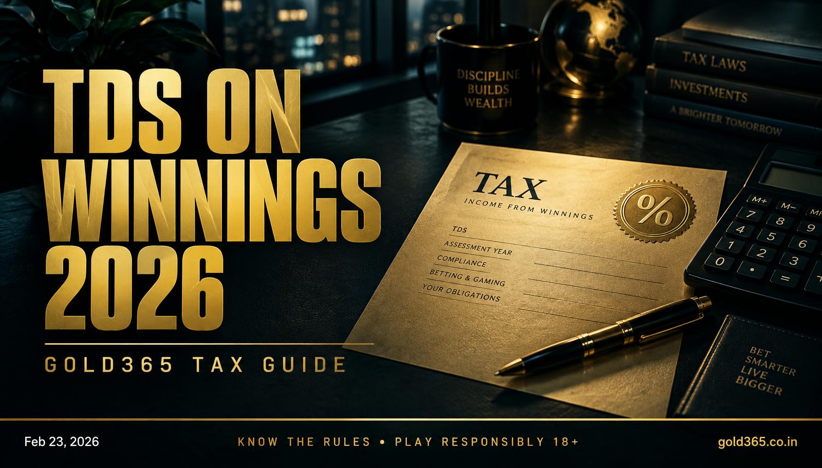 Banner for TDS and Gold365 winnings in 2026