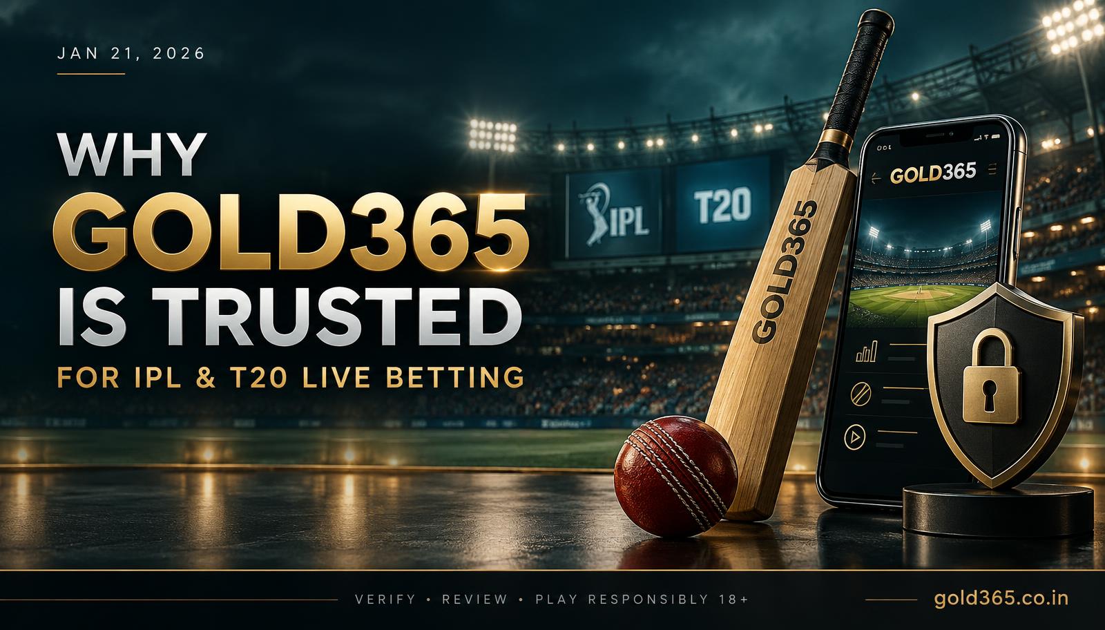 Banner for Why Gold365 is trusted for IPL and T20 live betting