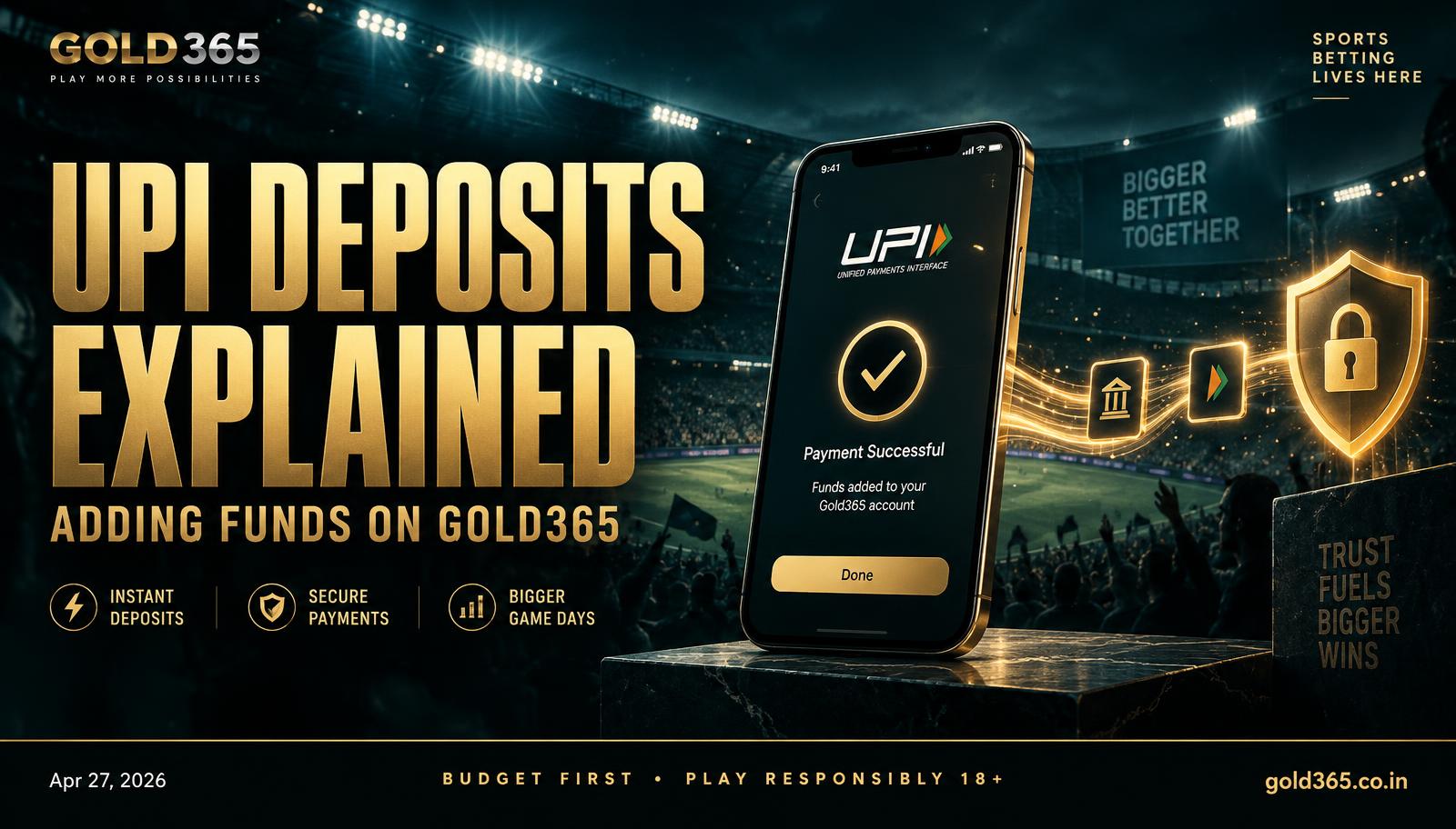 Banner for Gold365 Deposit Guide: Understanding UPI Deposits