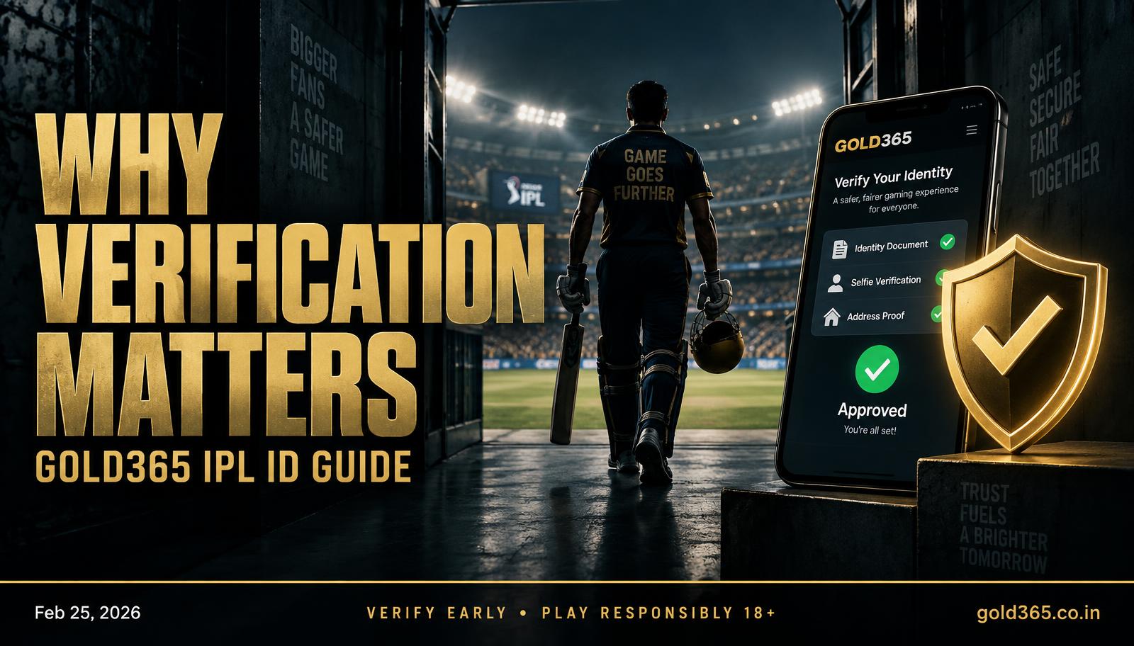 Banner for Why verification matters on a Gold365 IPL ID